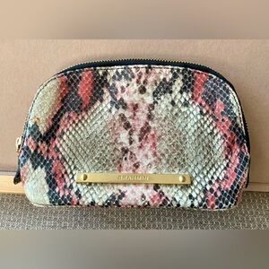 Brahmin snake print Tina makeup cosmetic bag